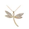 AKOAK 1 Pack Fashion Creative Diamond-Inlaid Dragonfly Necklace Fresh and Elegant Dragonfly Pendant Necklace view 1