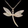 AKOAK 1 Pack Fashion Creative Diamond-Inlaid Dragonfly Necklace Fresh and Elegant Dragonfly Pendant Necklace view 2
