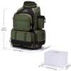 BASSDASH Fishing Tackle Backpack Water Resistant Tactical Bag Soft Tackle Box with Rod Holder and Protective Rain Cover view 2