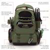 BASSDASH Fishing Tackle Backpack Water Resistant Tactical Bag Soft Tackle Box with Rod Holder and Protective Rain Cover view 3
