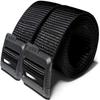 CQR CLSX Tactical Belt, Military Style Heavy Duty Belt, Webbing EDC Quick-Release Buckle, 2pack Flex Poly Black/Black, Large view 1