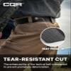 CQR CLSX Tactical Belt, Military Style Heavy Duty Belt, Webbing EDC Quick-Release Buckle, 2pack Flex Poly Black/Black, Large view 3