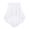 Freebily Kids Girls Basic High-Low Elastic Waistband Chiffon Skirt Irregular Circular Ballet Jazz Dance Studio Practice Dress White 14 view 2