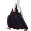 ebossy Women's Elastic Waist Tiered Shirring Crinkle Summer Flowy Long Maxi Skirt (Length 95cm, Black) view 1
