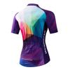 Cycling Jersey Women's Bike Jersey MTB Shirts Bicycle Shirt Team Racing Tops Purple White view 2