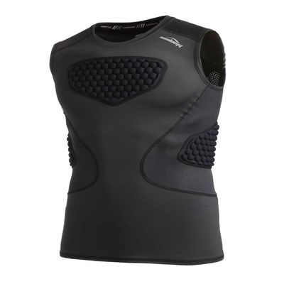 COOLOMG Youth Baseball Chest Protector Padded Shirt Kids Rib Heart Guard Sternum Protection for Softball Football Lacrosse Goalies L