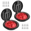 Anndason 2 PCS 6'' Black Deck Plate Kit Deck Hatch with Storage Bag for Fishing Kayak Boating view 1