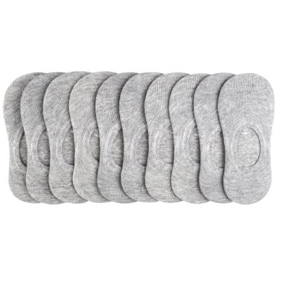 BOOPH 10 Pairs Girls Boys Socks Kids No Show Socks Toddlers Girl Anti-slip Ankle Low Cut Sock 7-9 Years Gray