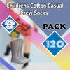 Yacht & Smith 120 Pairs Wholesale Kids Crew Socks, Childrens Cotton Casual Crew Socks Size 4-24 view 2