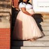 EllieHouse A Line Long Full Bridesmaid Tulle Skirt for Wedding Evening Party P68 Blush S view 3