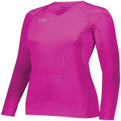 Augusta Sportswear Ladies TruHit Long Sleeve Jersey, Power Pink, 2XL