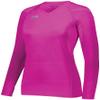 Augusta Sportswear Ladies TruHit Long Sleeve Jersey, Power Pink, 2XL view 1