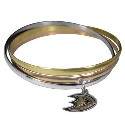 Siskiyou Sports NHL Anaheim Ducks Womens Tri-Color Bangle Bracelet