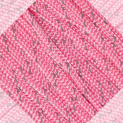 Craft County Reflective Paracord Rope  Holds Up to 95lbs  1.88mm Diameter  for Outdoor Necessities (Baby Pink, 1000 Feet)
