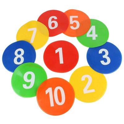 VGEBY1 10 Pcs Spot Markers, Numbered Football Signs Disc MarkersTraining Equipment for Kids