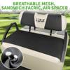 10L0L Golf Cart Seat Covers Kit - Universal Fit for EZGO TXT/RXV Front Seats | Breathable Mesh Fabric | Easy Installation | Black & Beige (No Staples Required) view 4