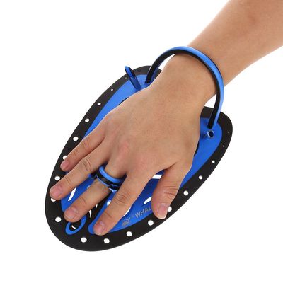 Swimming Hand Paddles, Adjustable Swim Paddles for Swimming Training, Hand Fins with Silicone Straps Great for Wwimming, Diving, Snorkeling for Kids, Men, Women (Blue S)
