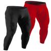 DEVOPS Men's Thermal Compression Pants, Athletic Leggings Base Layer Bottoms (2 Pack) (X-Large, Black/Red) view 1