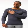DEVOPS 2 Pack Men's Thermal Long Sleeve Compression Shirts (Large, Black/Charcoal) view 4