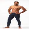 DEVOPS Men's Thermal Compression Pants, Athletic Leggings Base Layer Bottoms (2 Pack) (Small, Black/Navy) view 2