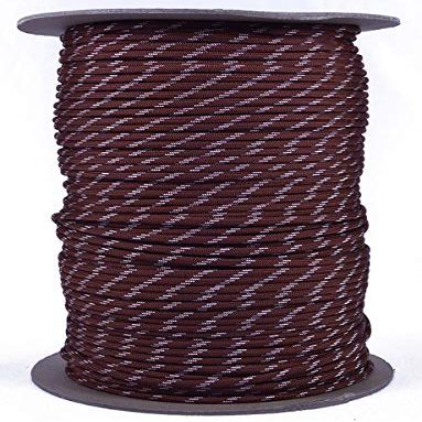 10', 25', 50', 100' Hanks or 250', 1000' Spools of Parachute 550 Cord Type III 7 Strand Paracord - Pig Skin - 1000 Foot Spool