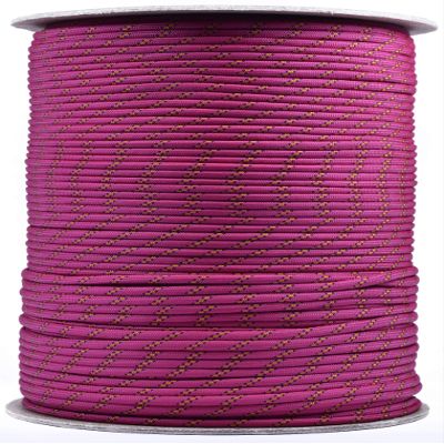 10', 25', 50', 100' Hanks or 250', 1000' Spools of Parachute 550 Cord Type III 7 Strand Paracord - Dahlia - 1000 Foot Spool