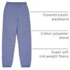 Fruit of the Loom boys Fleece Sweatshirts, Hoodies, & Joggers Sweatpants, Elastic Bottom - Navy Stripe, X-Small US view 2