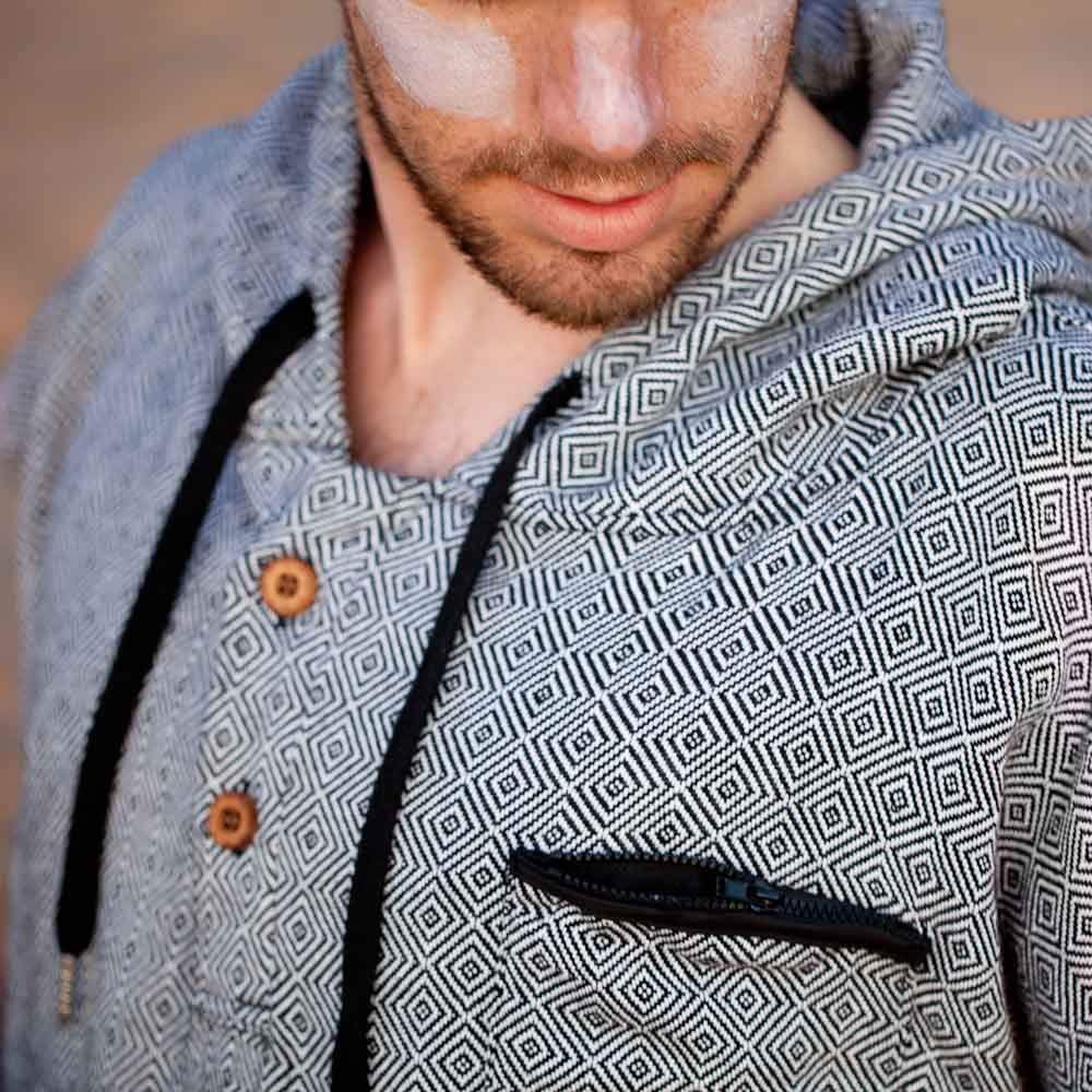 Open Road Goods Surf Poncho - 100 Cotton Adult Hooded Changing Towel | Grey Black Turkish Robe | Surf Change Poncho, Surfers Robe, Wetsuit Changing Robe | Men & Womens Swim Parka