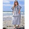 Open Road Goods Surf Poncho - 100 Cotton Adult Hooded Changing Towel | Grey Black Turkish Robe | Surf Change Poncho, Surfers Robe, Wetsuit Changing Robe | Men & Womens Swim Parka view 4