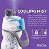 O2COOL Arctic Squeeze Mist 'N Sip Insulated Bottle w/Silicone Spout Cover And Locking Misting Function - 20 oz, Crackle Blue view 4