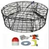 KUFA Vinyl Coated Round Crab Trap & Accessory Kit (100' Lead Core Rope, Caliper,Harness,Bait Case & 11" Red/White Float) CT110+CEC1 view 1