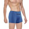 H&R Pocket Underwear for Men with Secret Hidden Front Stash Pocket, Travel Boxer Brief, Medium Size 2 Packs (Blue) view 2