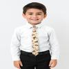 Spring Notion Boys' Cotton Floral Skinny Zipper Tie, Yellow Medium view 3