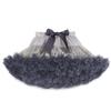 URVIP Women Tiered Tulle Pleated Tutu Skirt Princess Ballet Dance Pettiskirt One Size Grey Black view 1