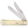 Case XX WR Pocket Knife Natural Smooth Bone Trapper W/Shield Item #1445 - (6254 SS) - Length Closed: 4 1/8 Inches view 2