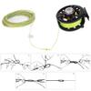 50m Braided Fly Fishing Line Nylon Fly Fishing Leader Line for Freshwater or Saltwater (Yellow&Black-20lb) Fish Wire view 2