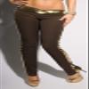 KouCla Women's Sequin Waistband Slim Stretch Trouser Pant (M, Brown) view 2