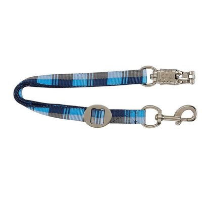 Dover Saddlery Plaid Trailer Tie, Color: Blue/Grey Plaid