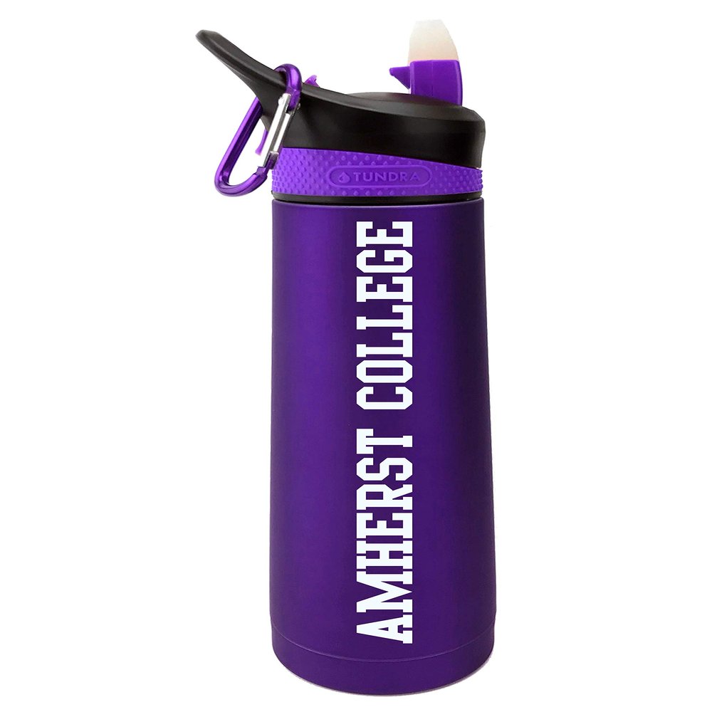 The Fanatic Group Personalized Amherst College Dual Walled Stainless Steel Sports Bottle, Design-2 - Purple