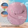 Camptrace Sun Hats for Women Men UPF 50+ UV Protection Wide Brim Hiking Fishing Hat with Neck Flap, Pink view 3