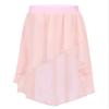 Freebily Kids Girls Basic High-Low Elastic Waistband Chiffon Skirt Irregular Circular Ballet Jazz Dance Studio Practice Dress Pink 10 view 1