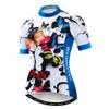 Cycling Jersey Women's Bike Jersey MTB Shirts Bicycle Shirt Team Racing Tops Blue White view 1