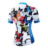 Cycling Jersey Women's Bike Jersey MTB Shirts Bicycle Shirt Team Racing Tops Blue White view 2