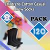 Yacht & Smith 120 Pairs Wholesale Kids Crew Socks, Childrens Cotton Casual Crew Socks Size 4-16 view 2