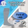 Yacht & Smith 48 Pairs Wholesale Kids Crew Socks, Childrens Cotton Casual Crew Socks Size 6-8 view 2
