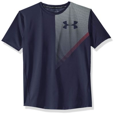 Under Armour Boys' Raid Short Sleeve T-Shirt , Blue Ink (497)/Rift Blue , Youth Small
