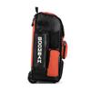 Boombah Rolling Superpack Baseball/Softball Gear Bag - 23-1/2" x 13-1/2" x 9-1/2" - Black/Orange - Telescopic Handle - Holds 4 Bats - Wheeled Version view 3