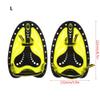 Swim Fin, Adjustable Kids Flippers for Swimming, Professional Swim Hand Paddles Swimming Fins Training Hand Fins Flippers Flat Paddles Swim Flippers for Kids Children Men Women (Yellow L) view 3
