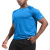 3 Packs Workout Shirts for Men - Activewear Tops Gym Shirts Dry Fit Mesh Moisture Wicking Running Fitness Short Sleeve Crewneck Sports Athletic T-Shirt Tops Black/Gray/Blue-3P02-L view 4