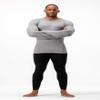 DEVOPS 2 Pack Men's Thermal Long Sleeve Compression Shirts (Large, Black/Light Grey) view 3